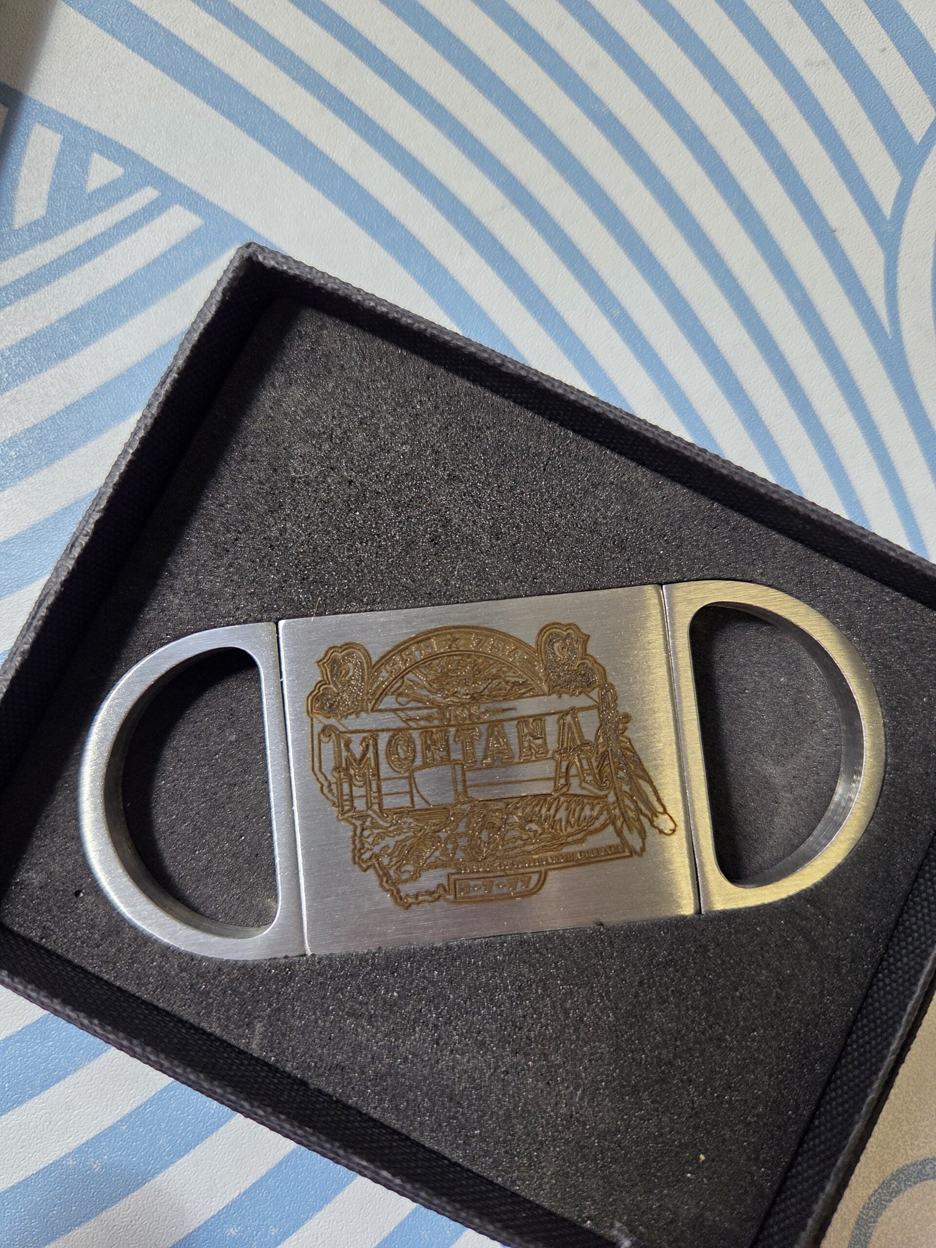 Engraved Metal Cigar Cutter