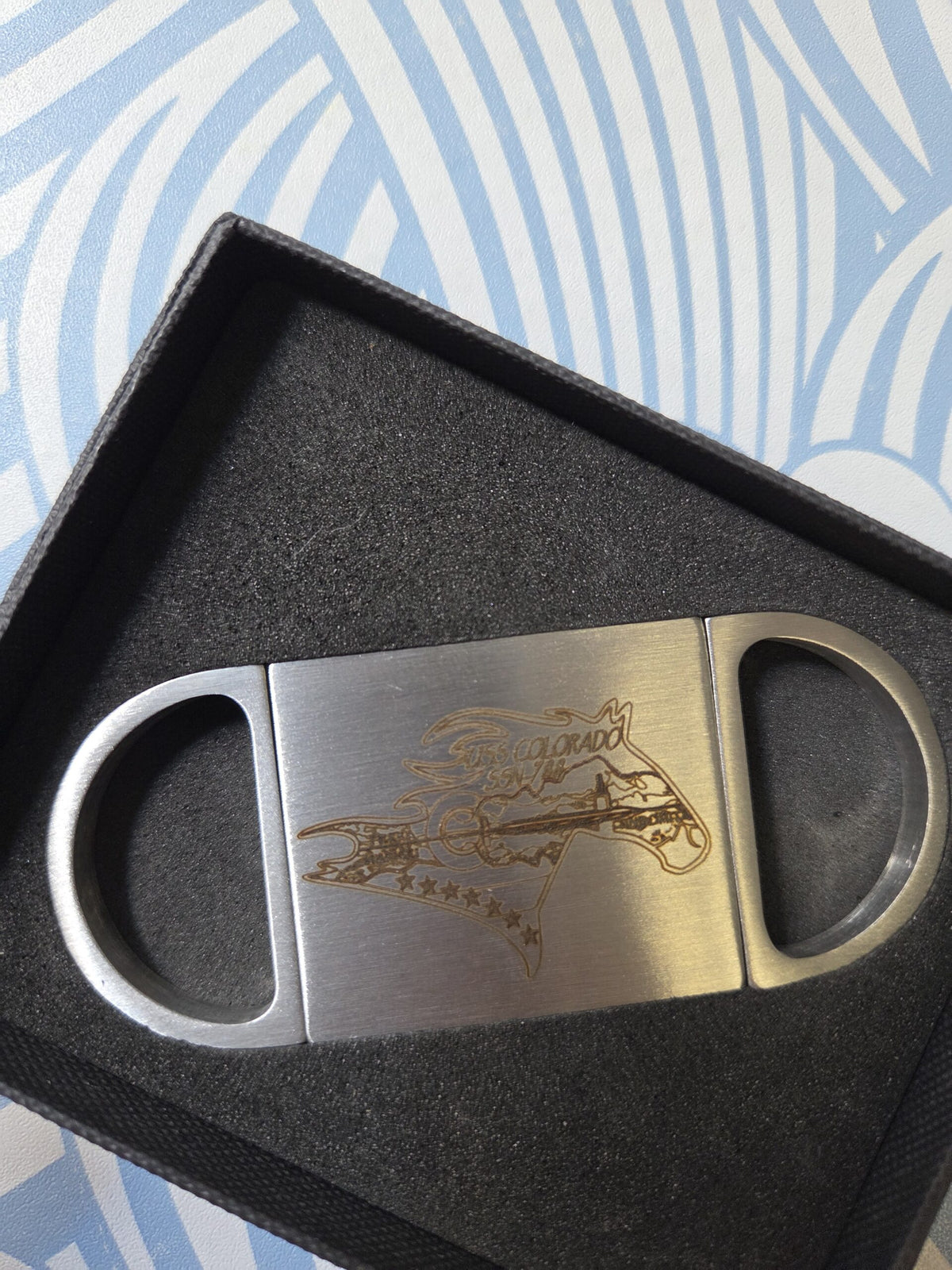 Engraved Metal Cigar Cutter