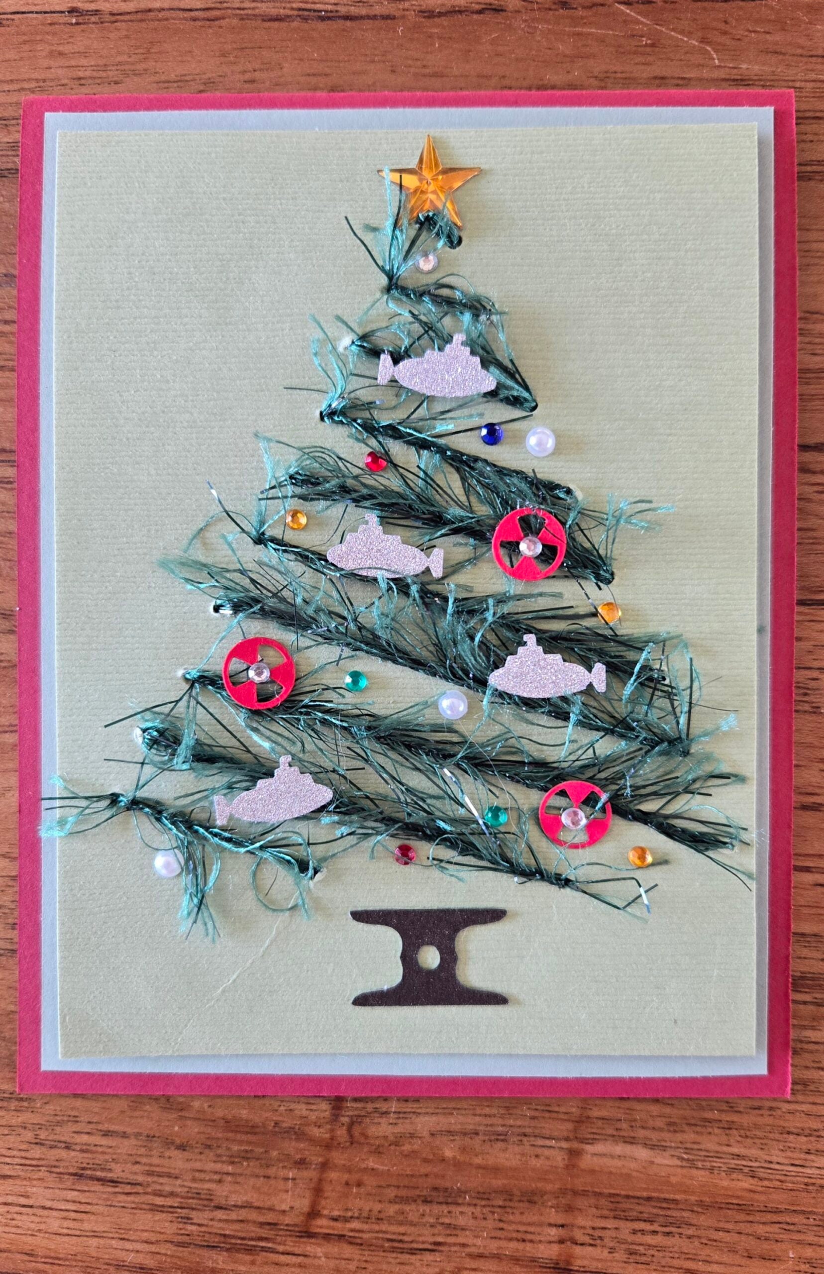 Submarine Christmas Tree Greeting Card