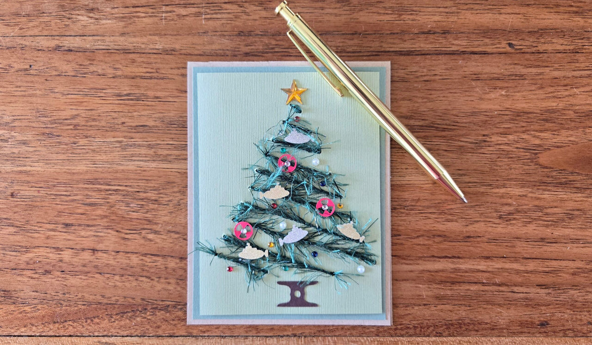 Submarine Christmas Tree Greeting Card