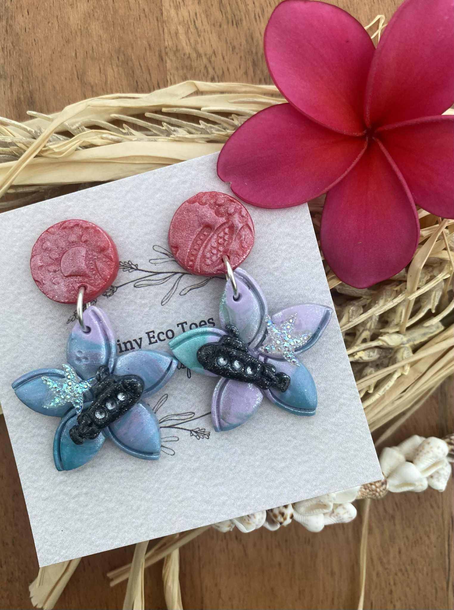 Tiny Eco Toes - Dangle Earrings