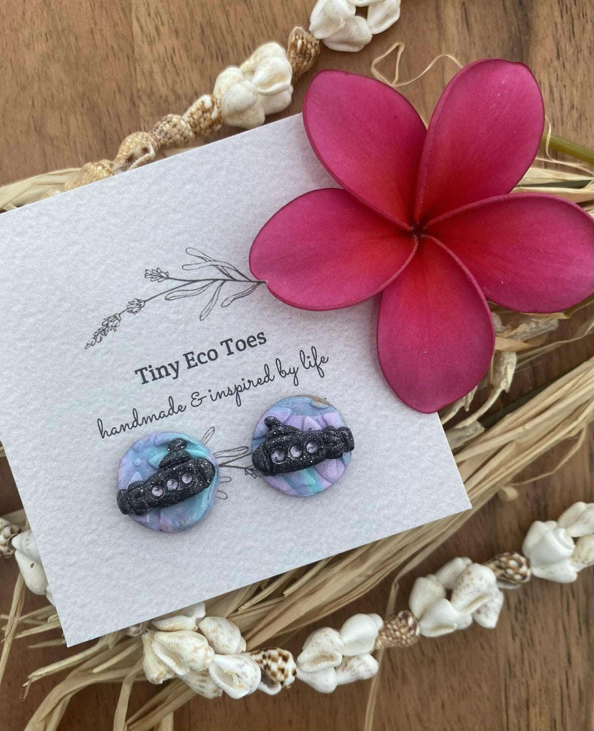Tiny Eco Toes Handmade Shop - Stud Earrings