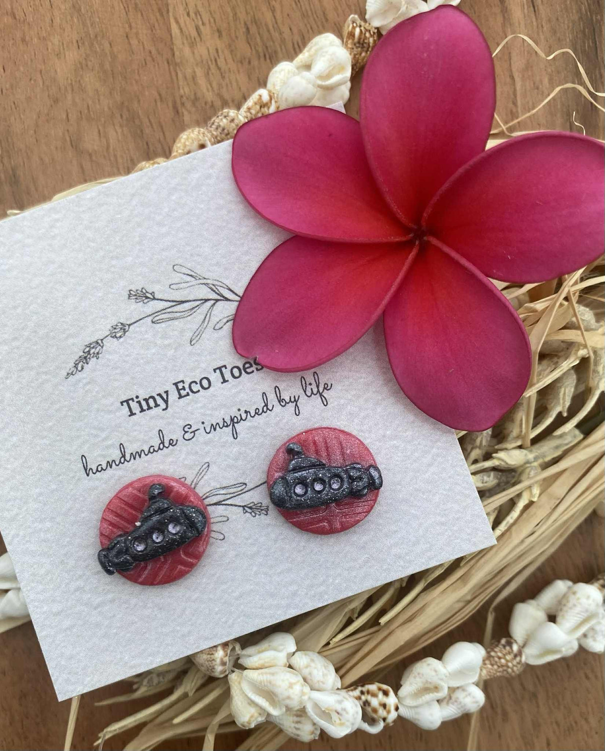 Tiny Eco Toes Handmade Shop - Stud Earrings