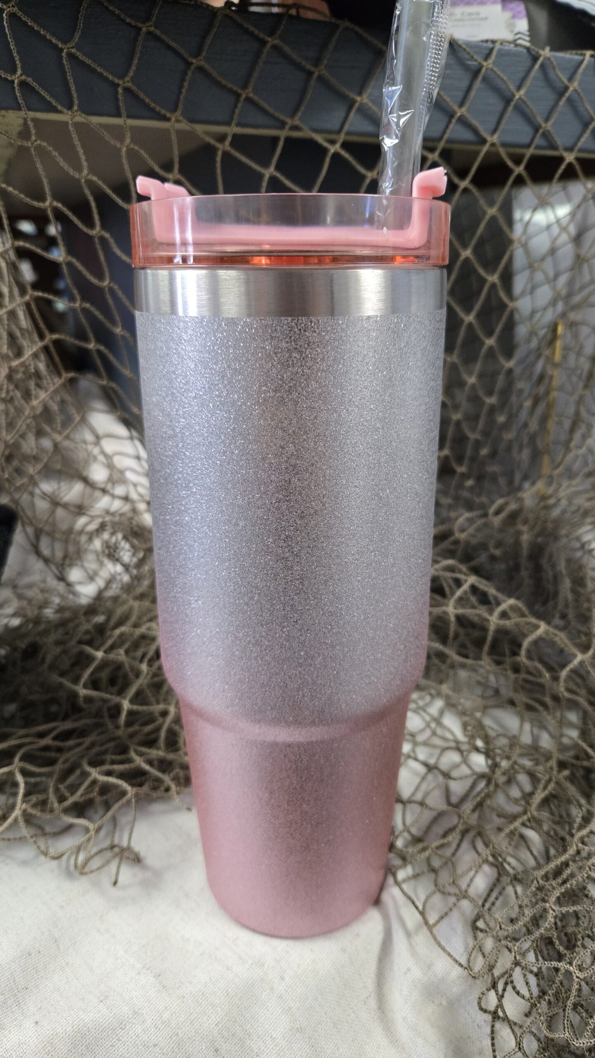 Glitter Tumbler with Straw