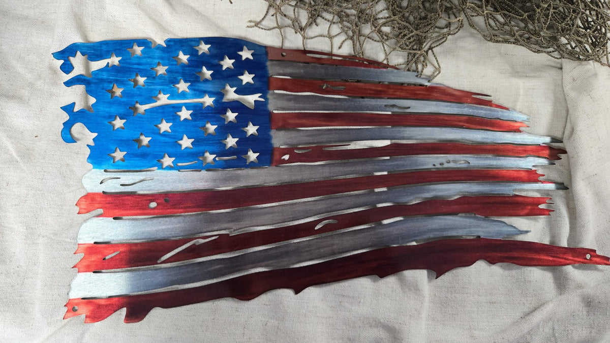 Metal Flag Decor
