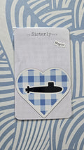 The Sisterly Shop - Submarine Gingham Heart Magnet