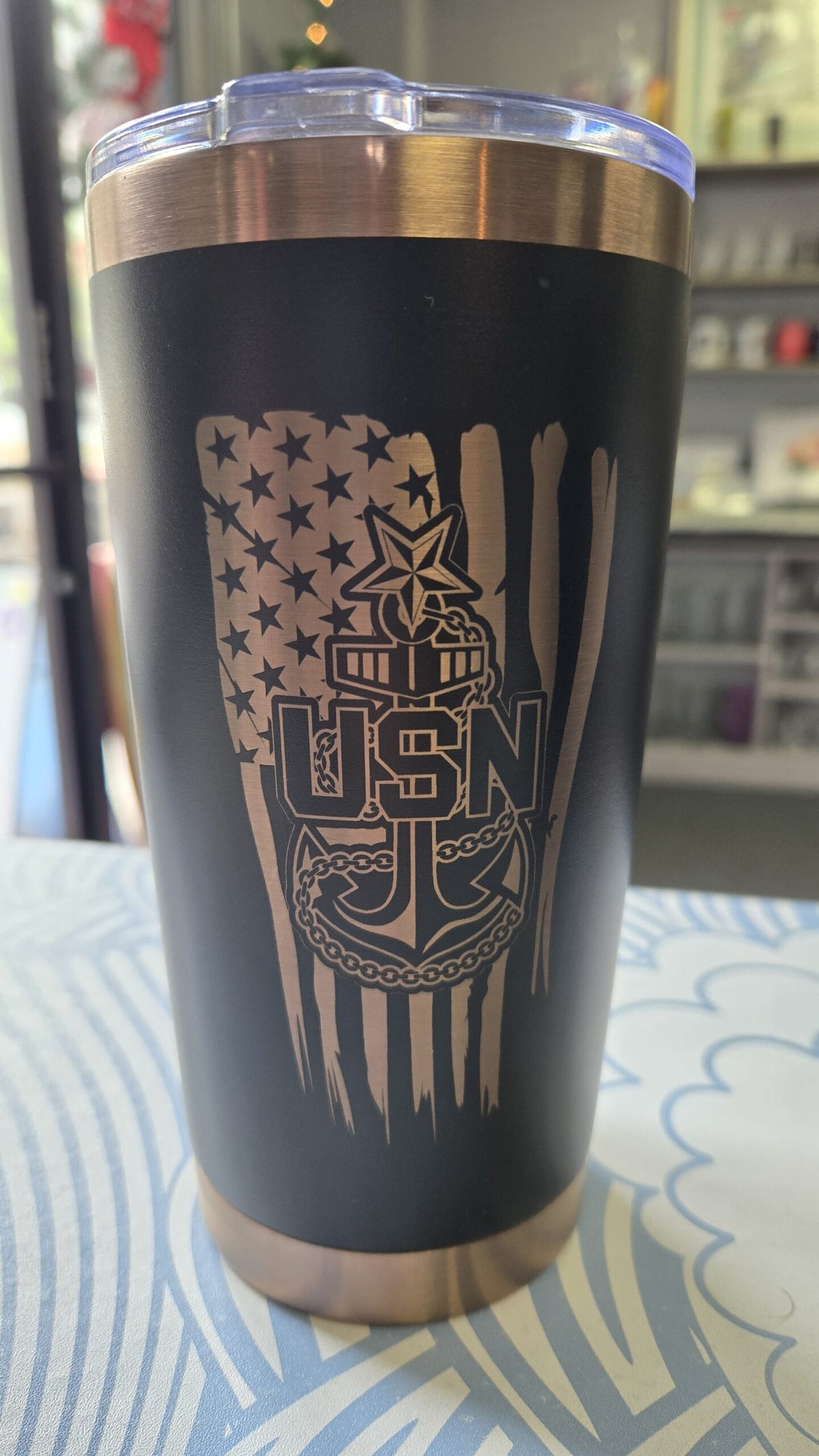 20oz Black and Copper Tumbler