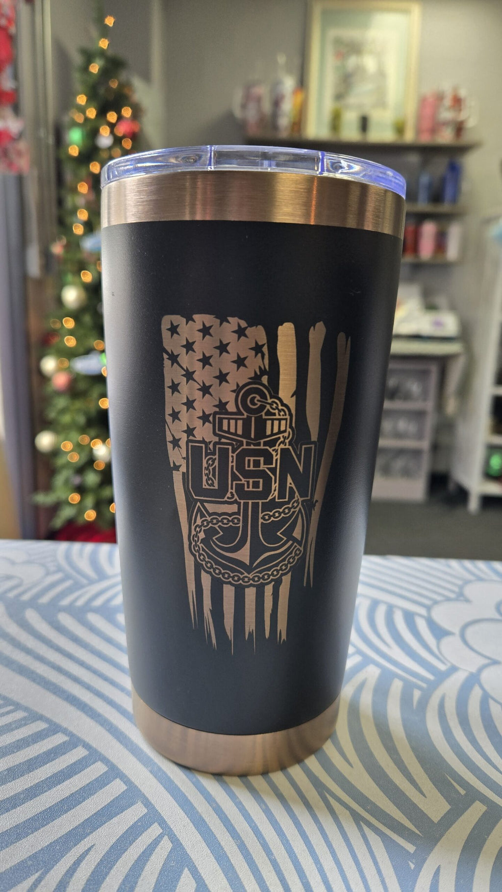 20oz Black and Copper Tumbler