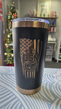 20oz Black and Copper Tumbler