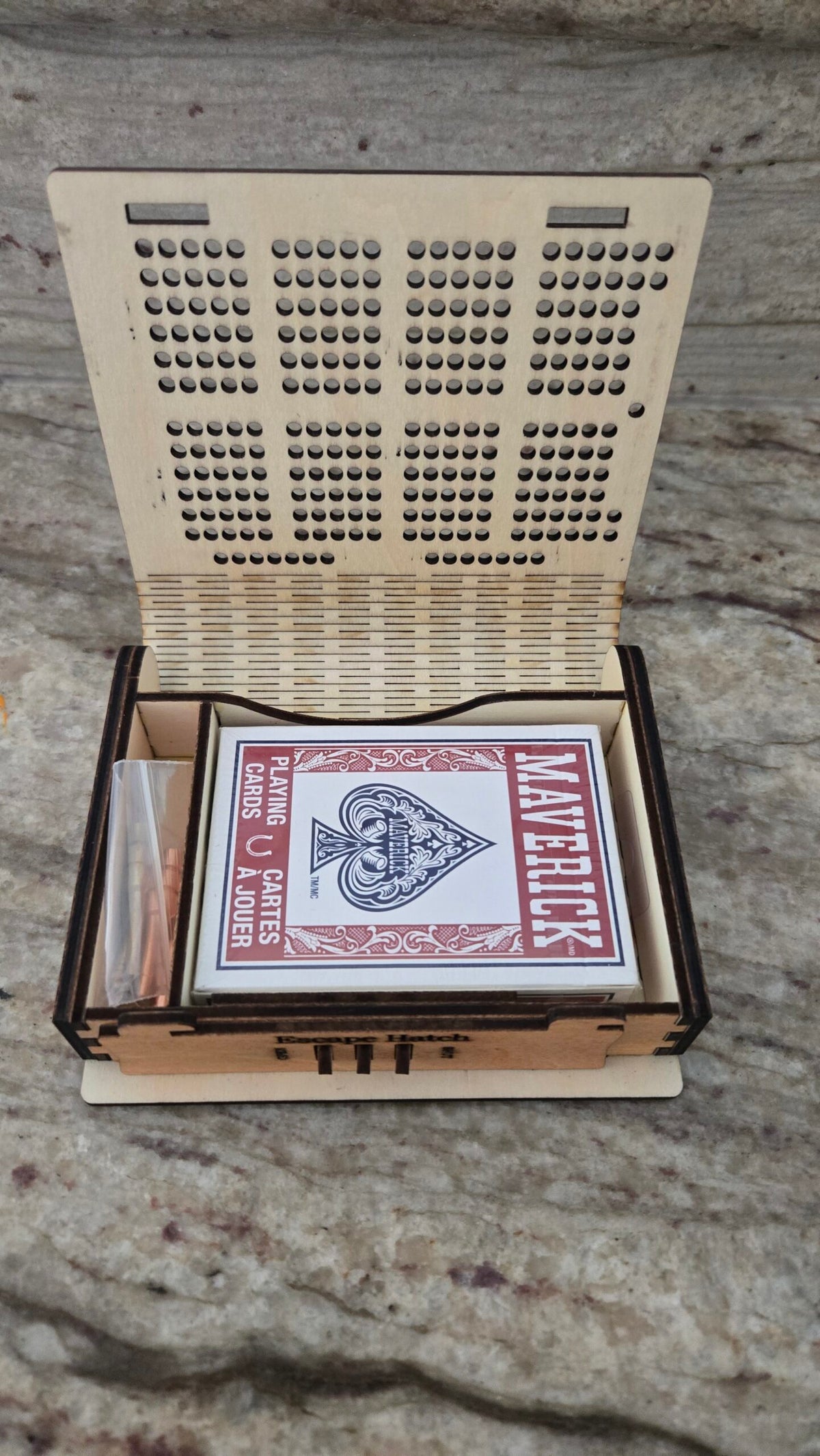 Wooden Folding Travel Cribbage Board