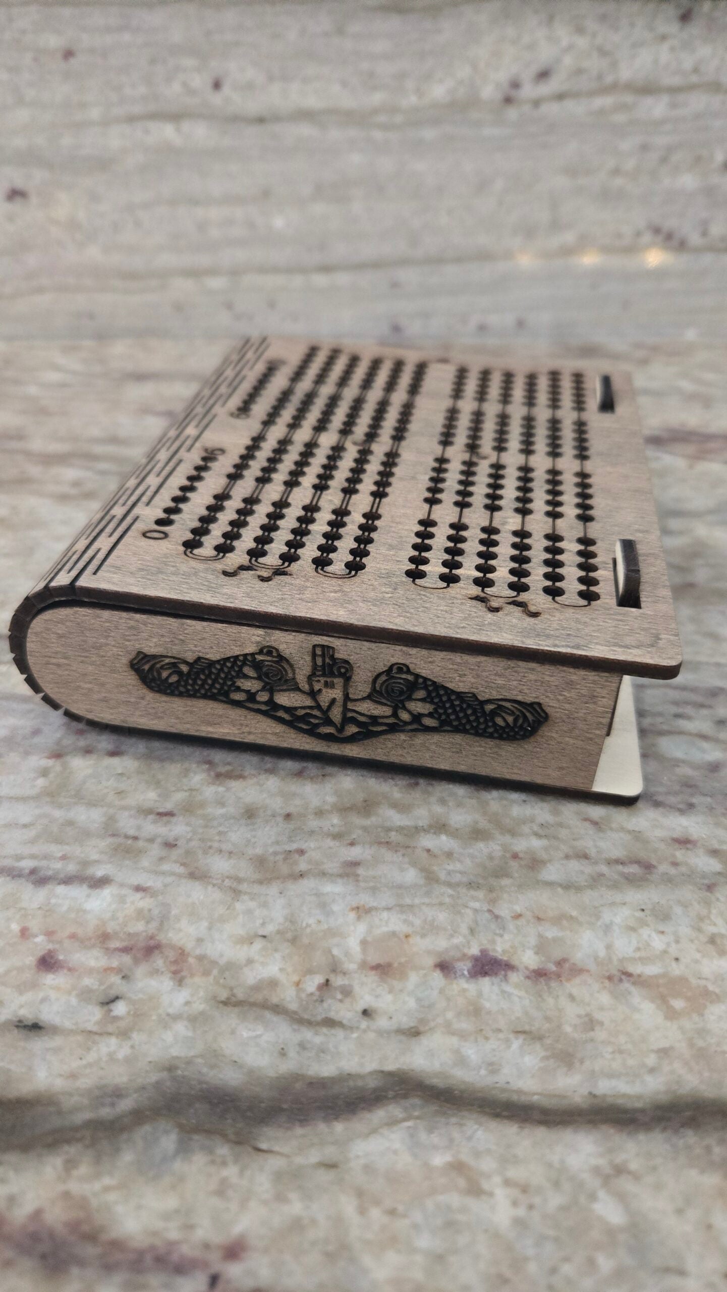 Wooden Folding Travel Cribbage Board