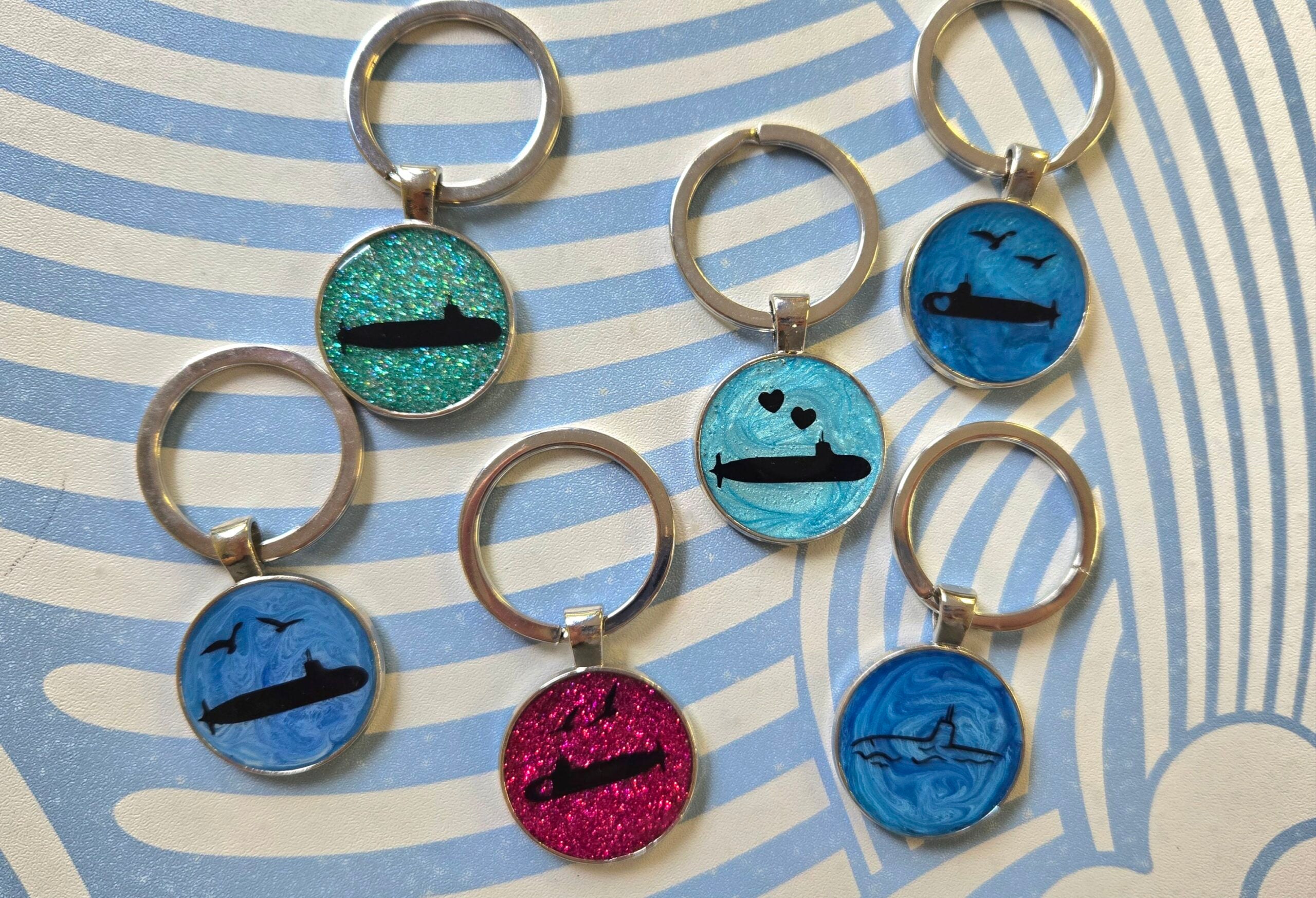 Resin Coin Keychain