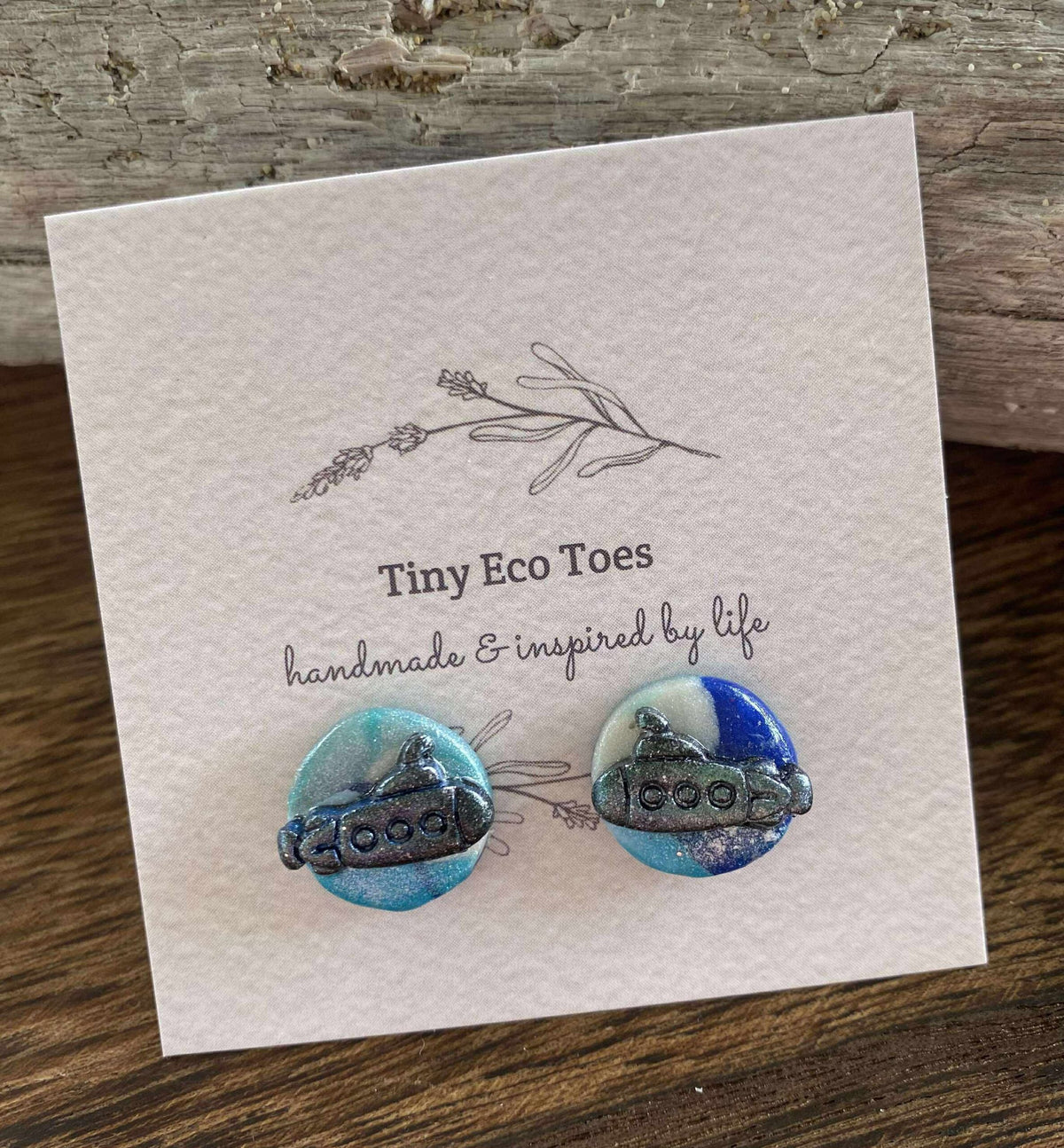 Tiny Eco Toes Handmade Shop - Stud Earrings