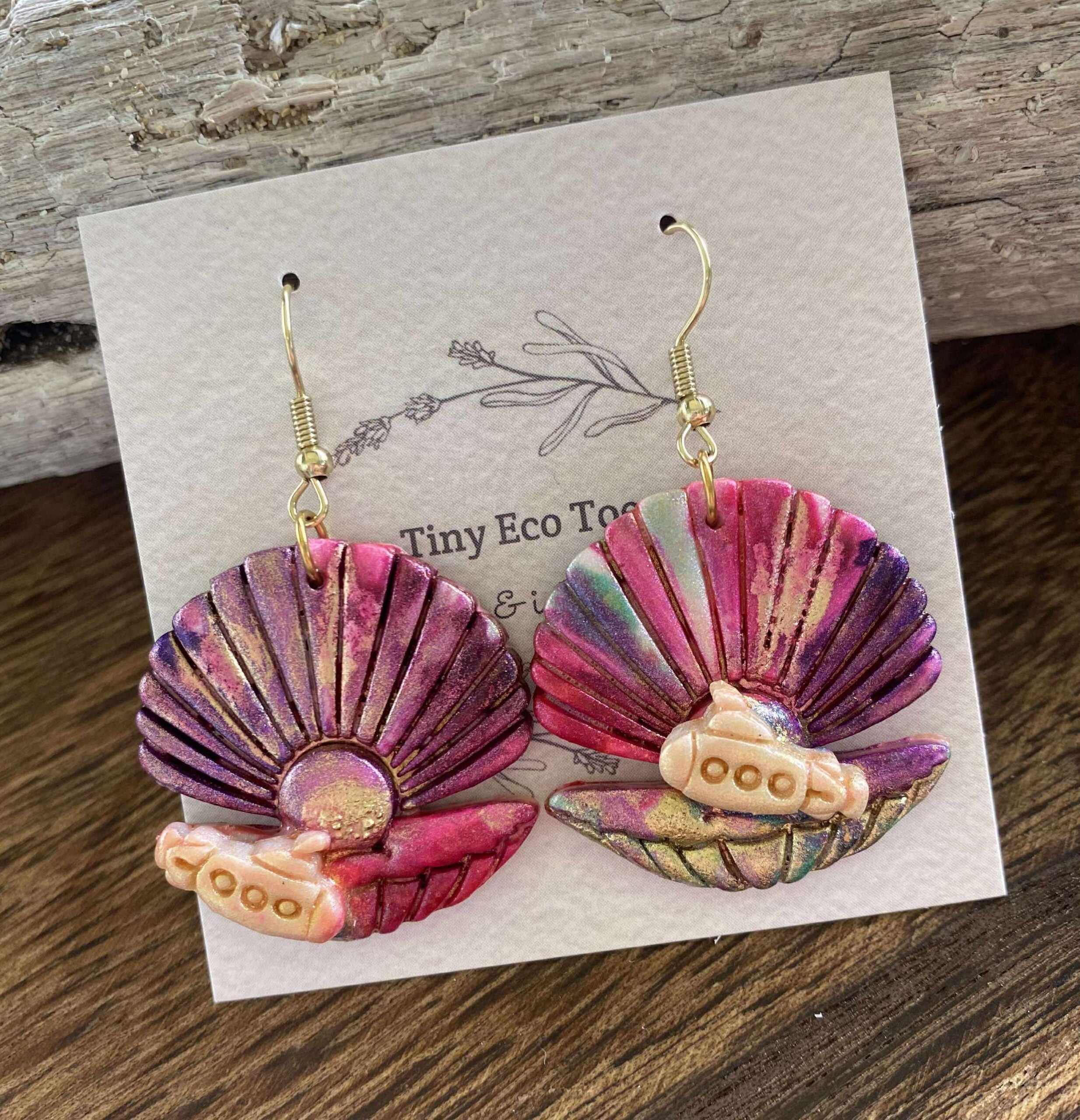 Tiny Eco Toes - Dangle Earrings