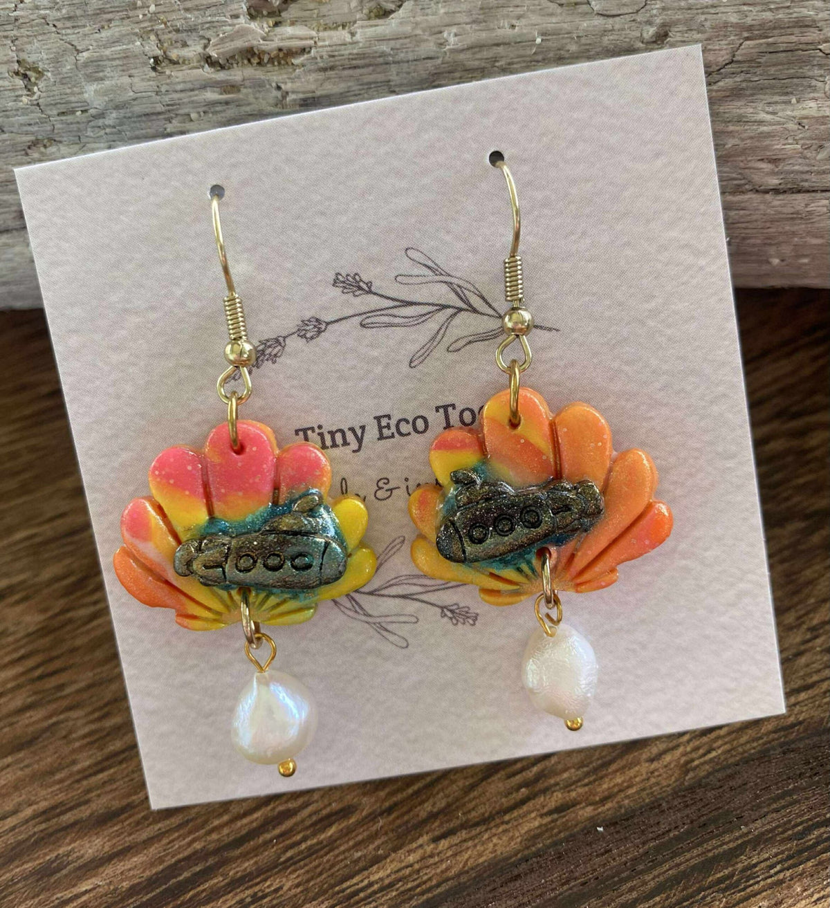 Tiny Eco Toes - Dangle Earrings