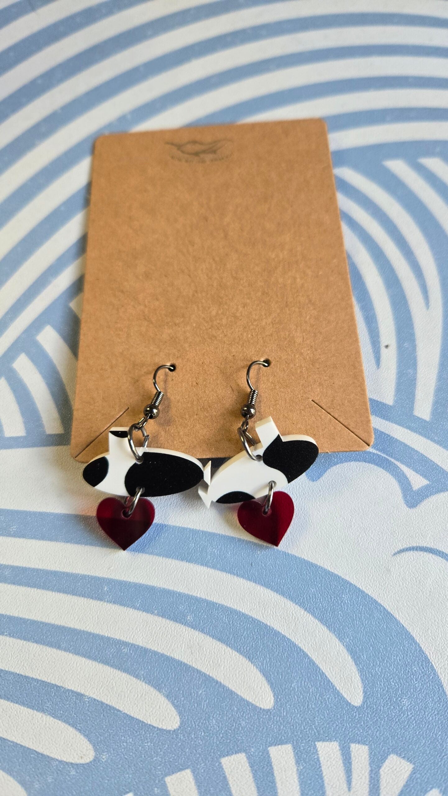 Dolphins Off the Bow Submarine Dangle Earrings