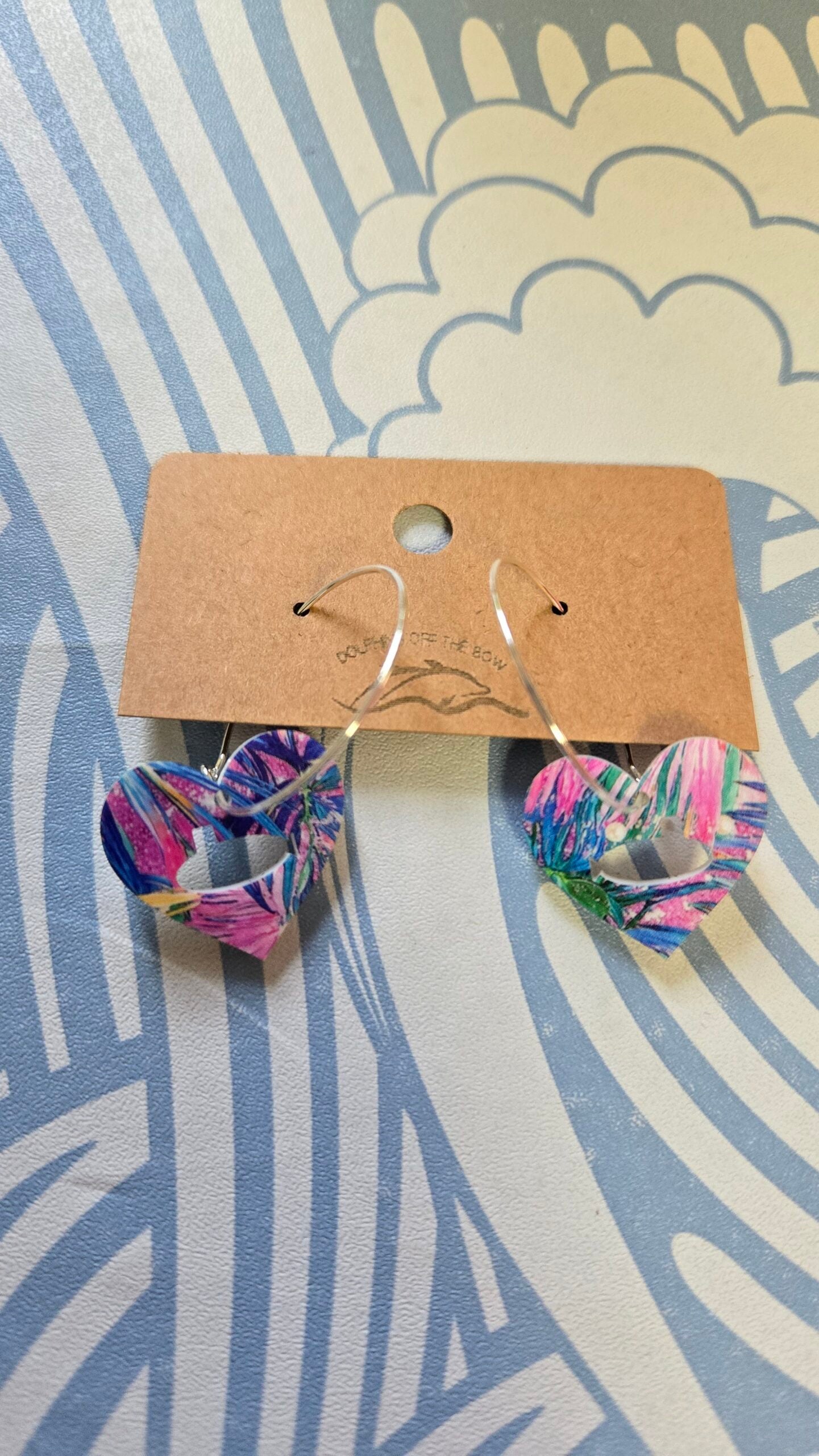 Dolphins Off the Bow Submarine Dangle Earrings