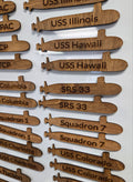Wooden Submarine Magnet with Command Name