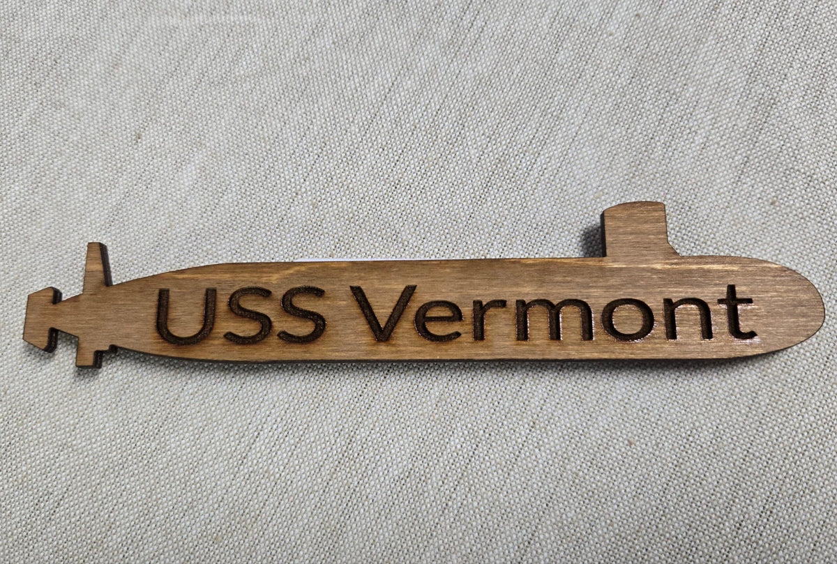 Wooden Submarine Magnet with Command Name