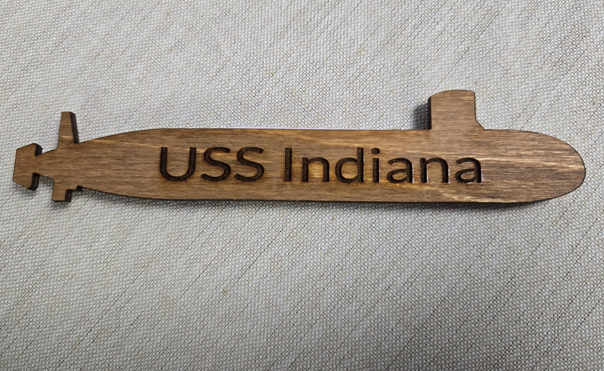 Wooden Submarine Magnet with Command Name