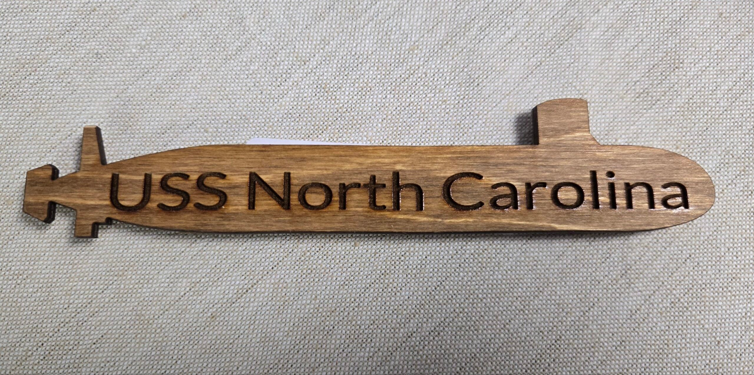 Wooden Submarine Magnet with Command Name