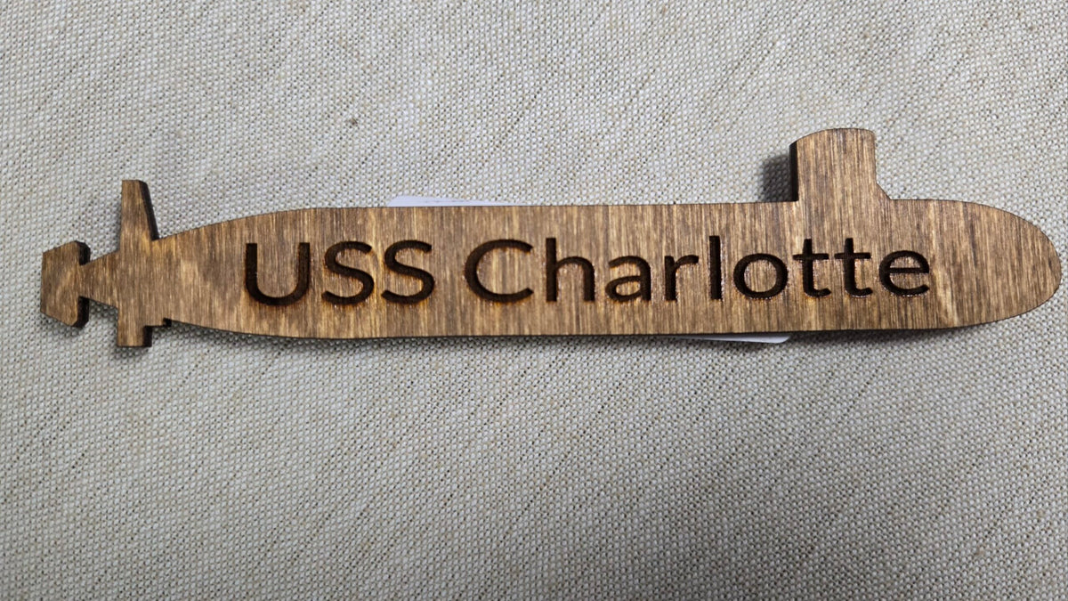 Wooden Submarine Magnet with Command Name