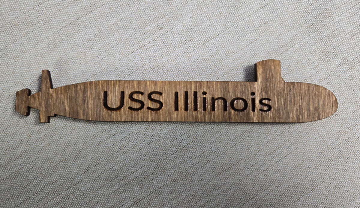 Wooden Submarine Magnet with Command Name