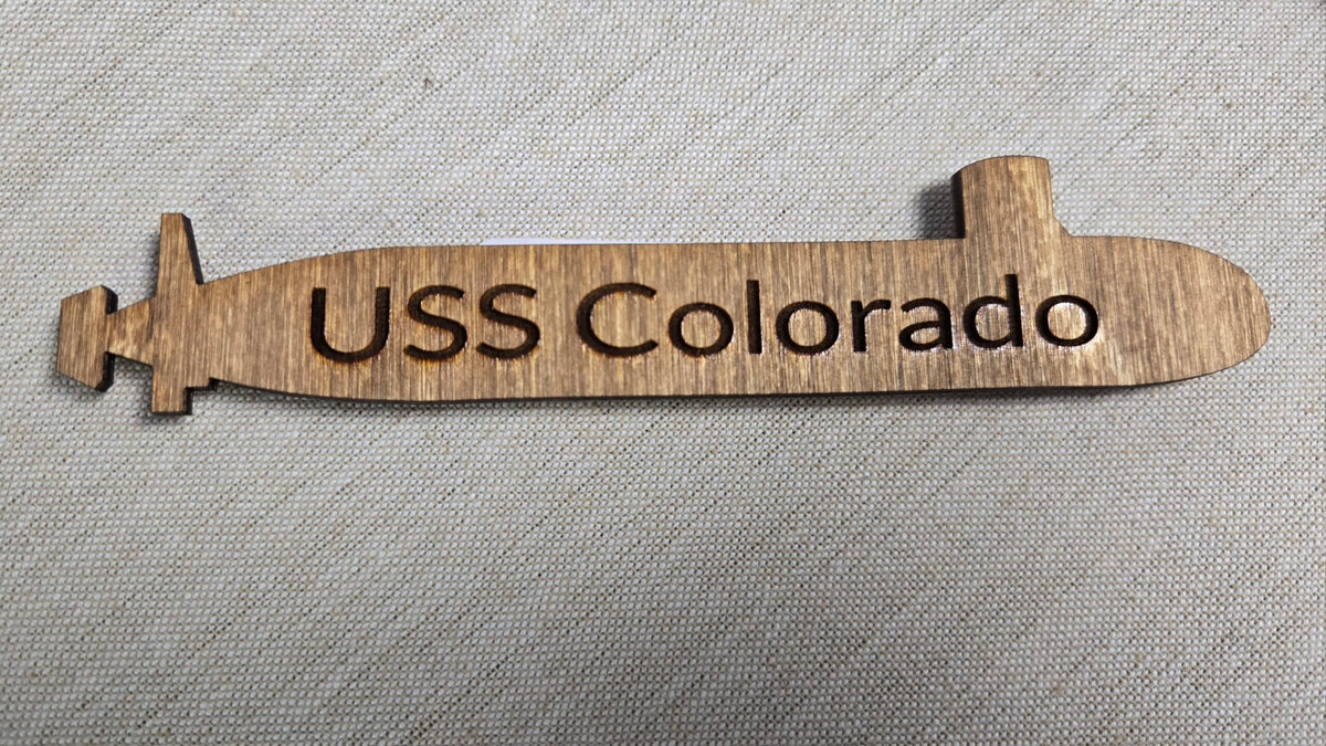 Wooden Submarine Magnet with Command Name