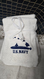 Salty Stitch Embroidered Hand Towel Set