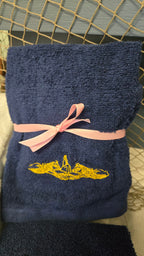 Salty Stitch Embroidered Hand Towel Set