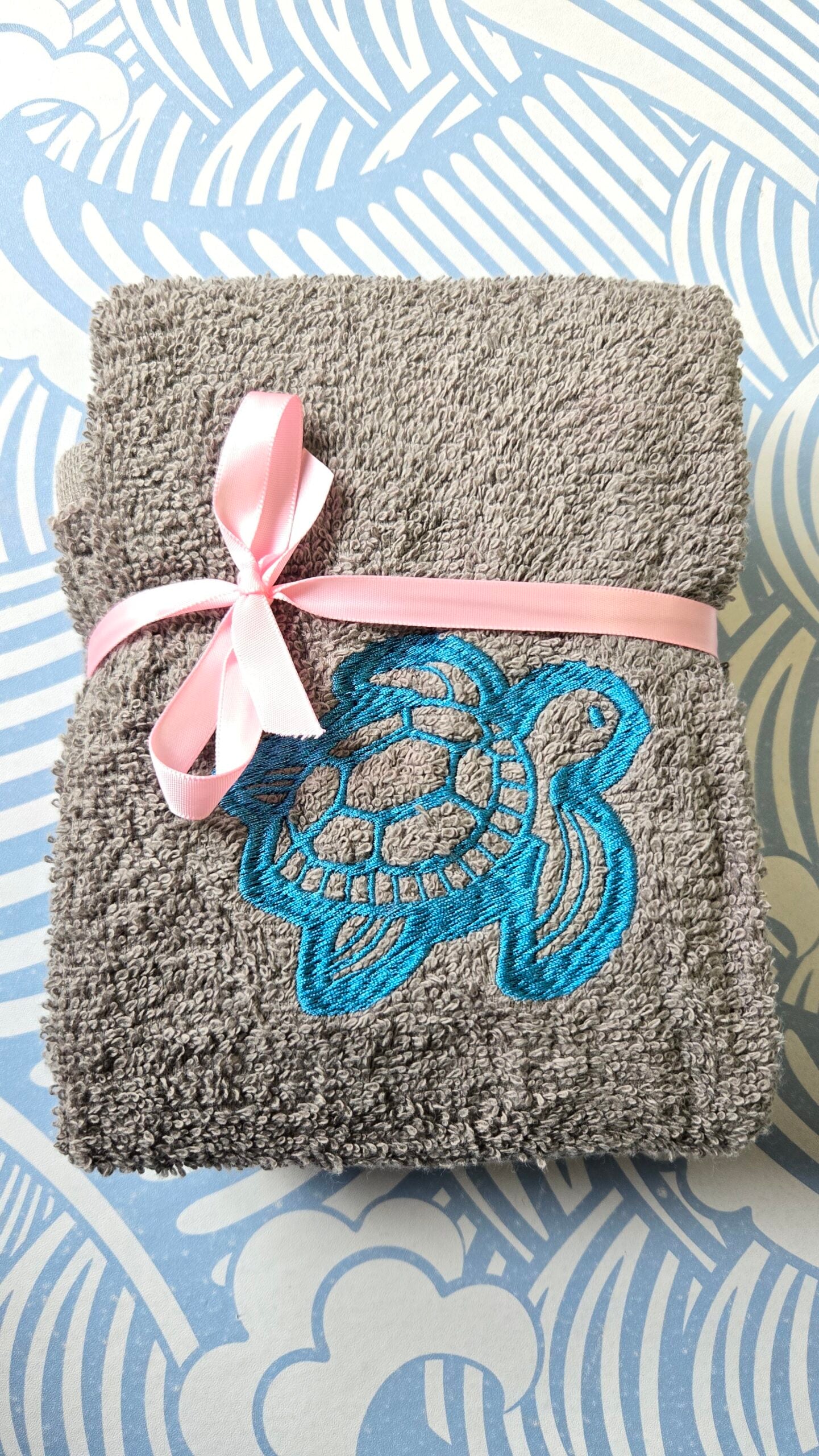 Salty Stitch Embroidered Hand Towel Set