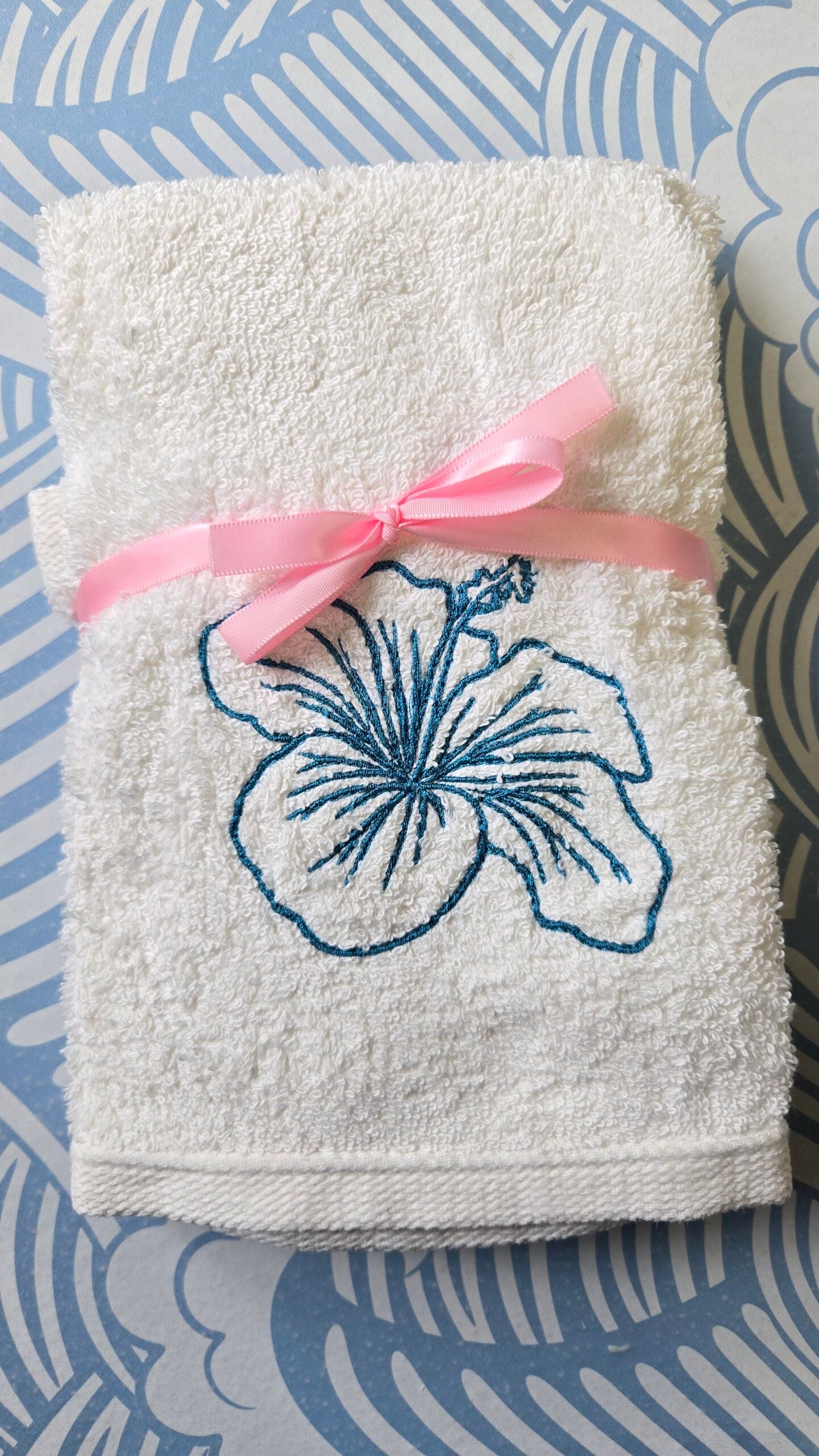 Salty Stitch Embroidered Hand Towel Set