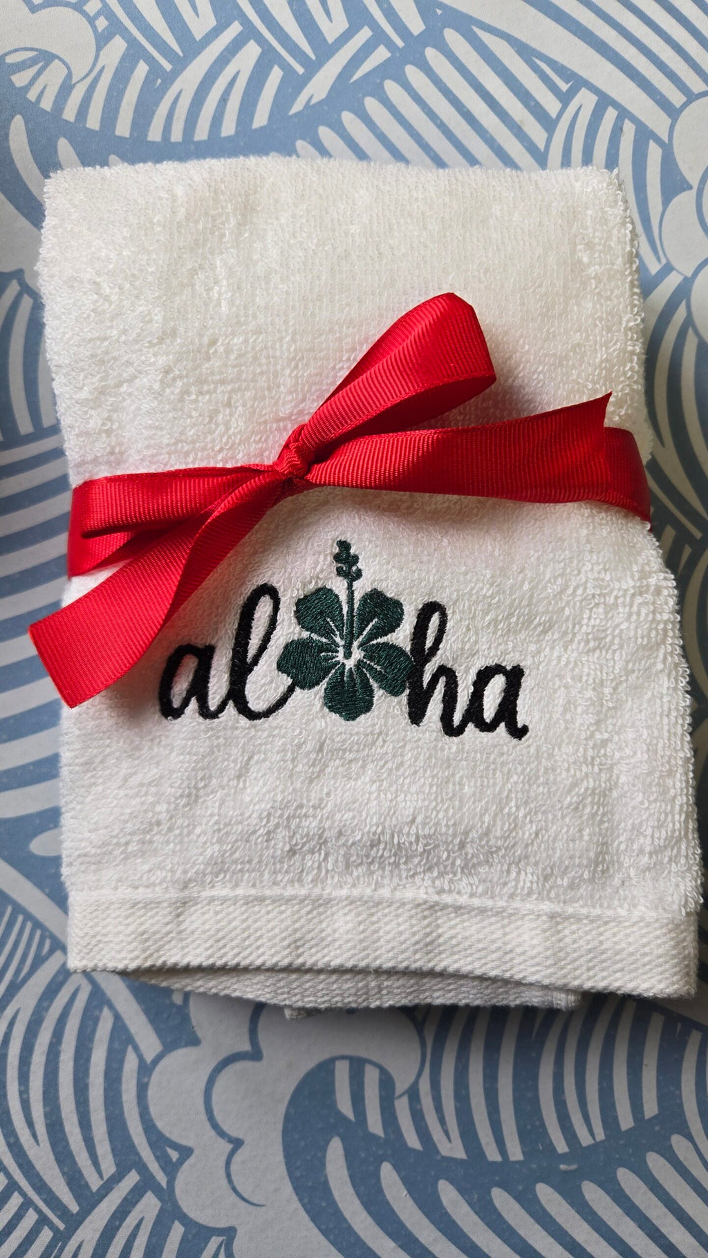 Salty Stitch Embroidered Hand Towel Set