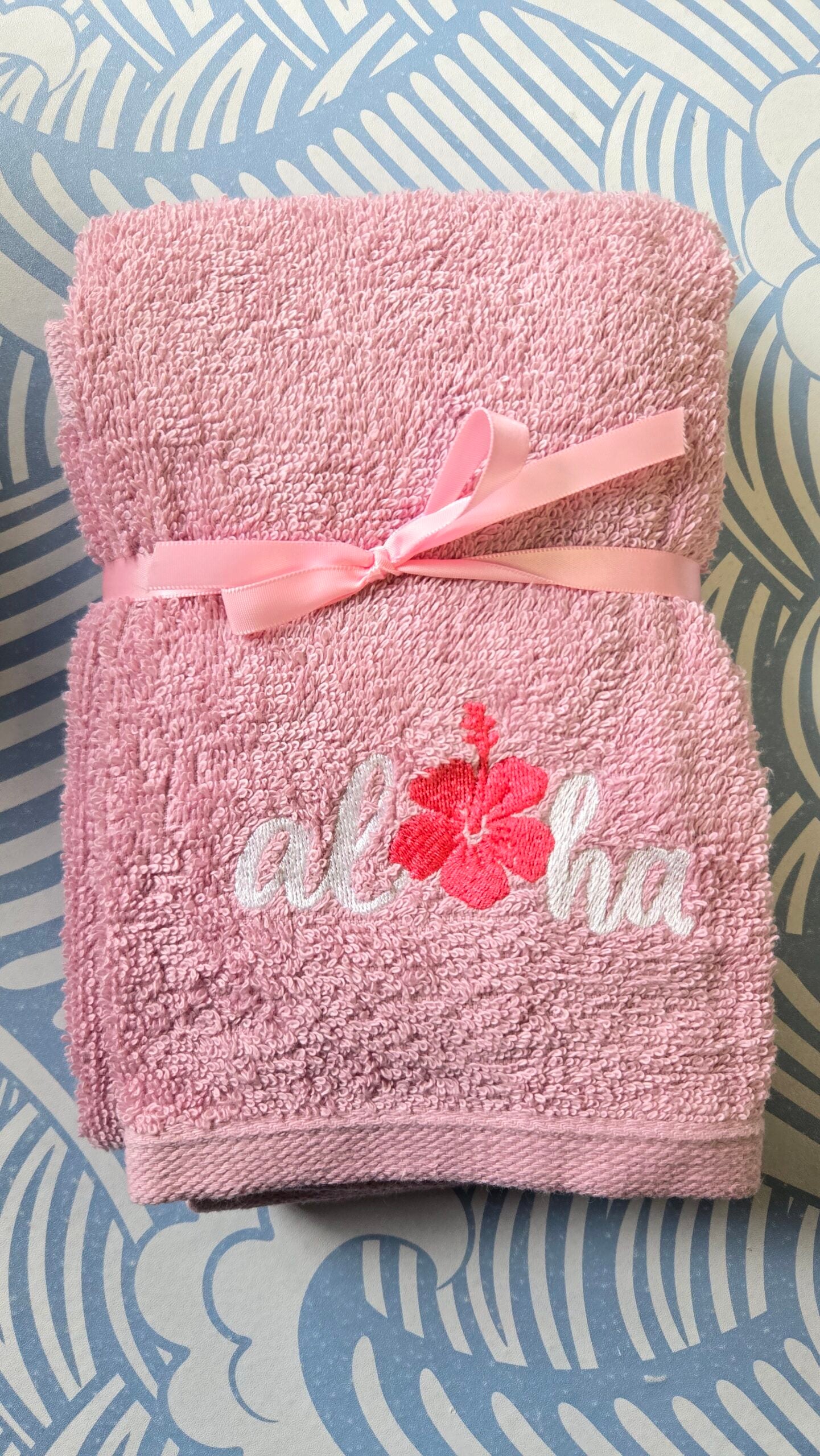 Salty Stitch Embroidered Hand Towel Set