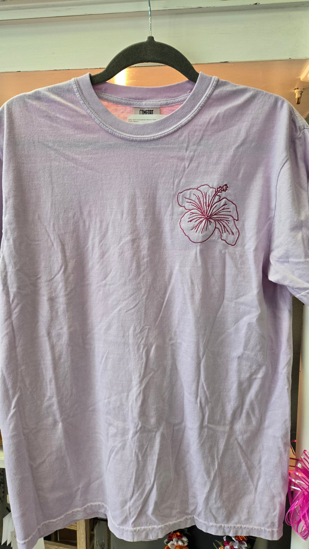 Salty Stitch Embroidered Hibiscus TShirt