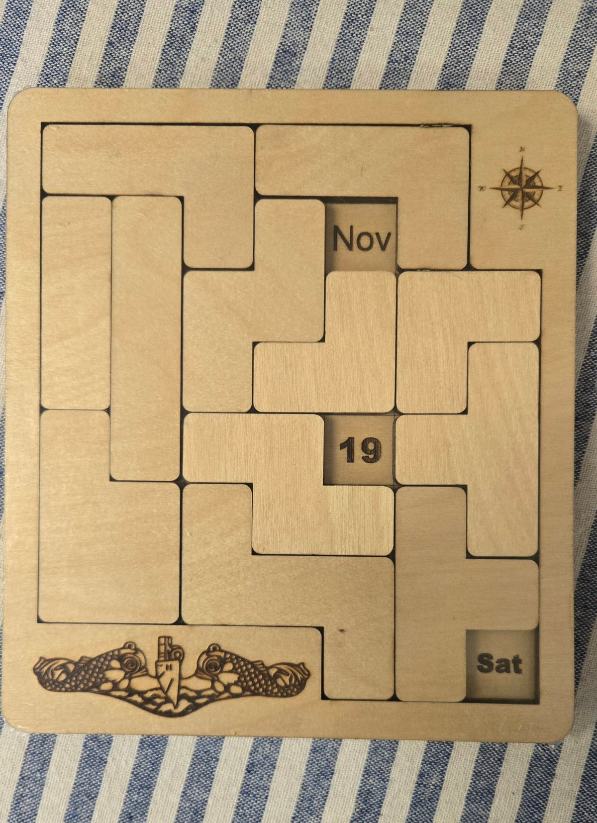 Wooden Calendar Puzzle