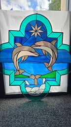 Ocean Life Stained Glass Window