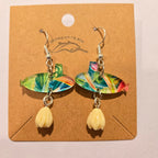Dolphins Off the Bow Submarine Dangle Earrings