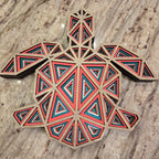 Layered Wooden Geometric Honu