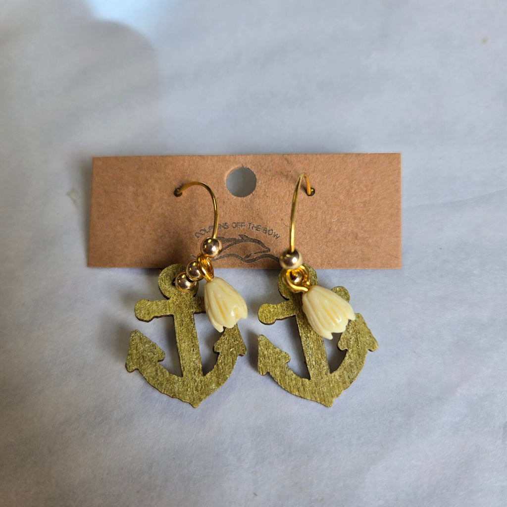 Dolphins Off the Bow Submarine Dangle Earrings