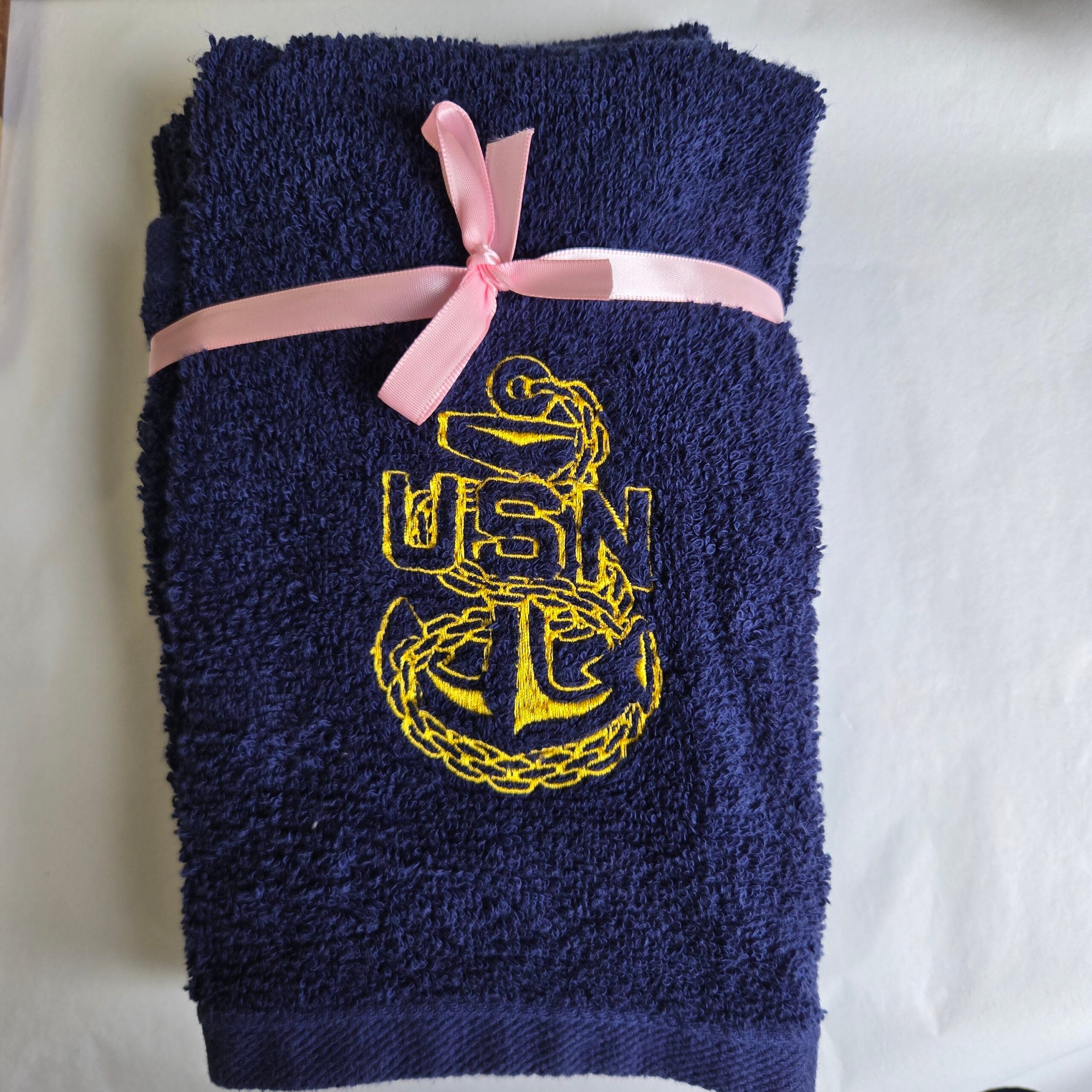 Salty Stitch Embroidered Hand Towel Set
