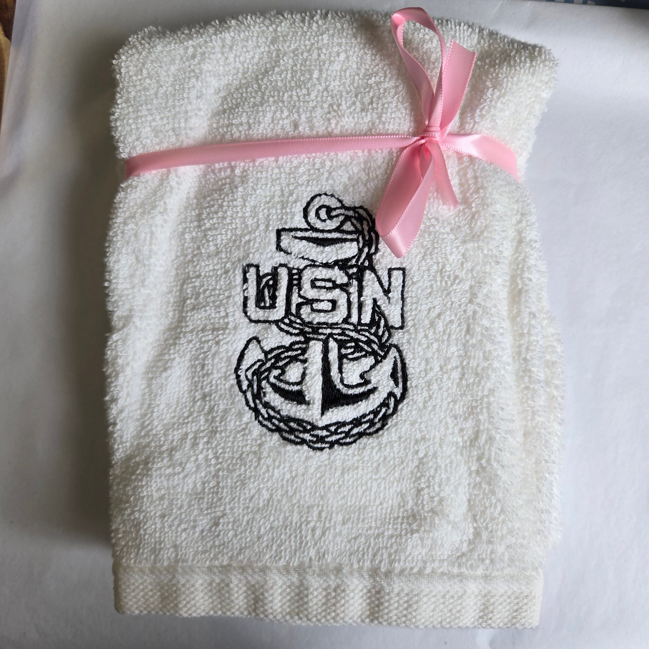 Salty Stitch Embroidered Hand Towel Set