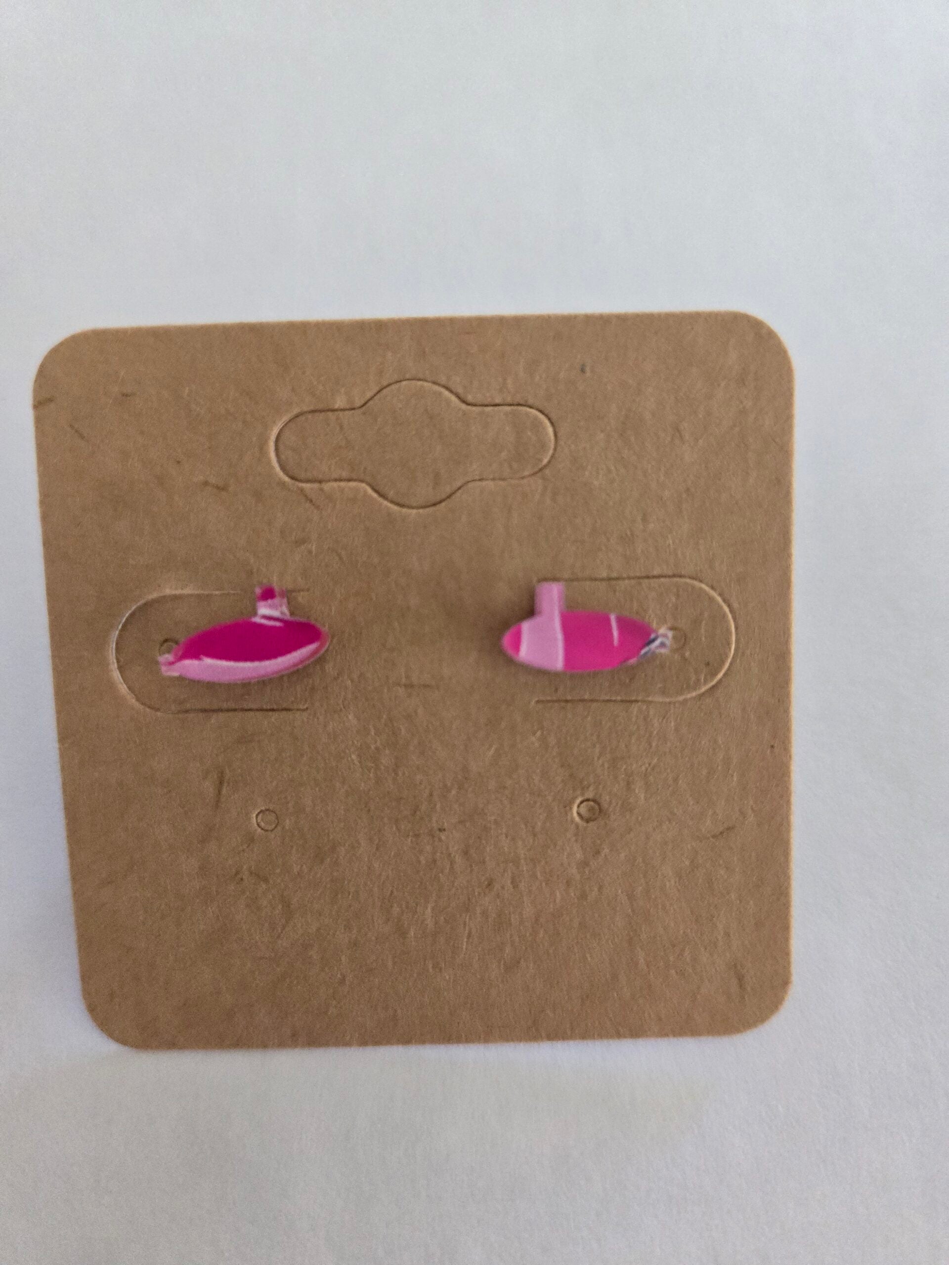 Dolphins Off The Bow Submarine Stud Earrings