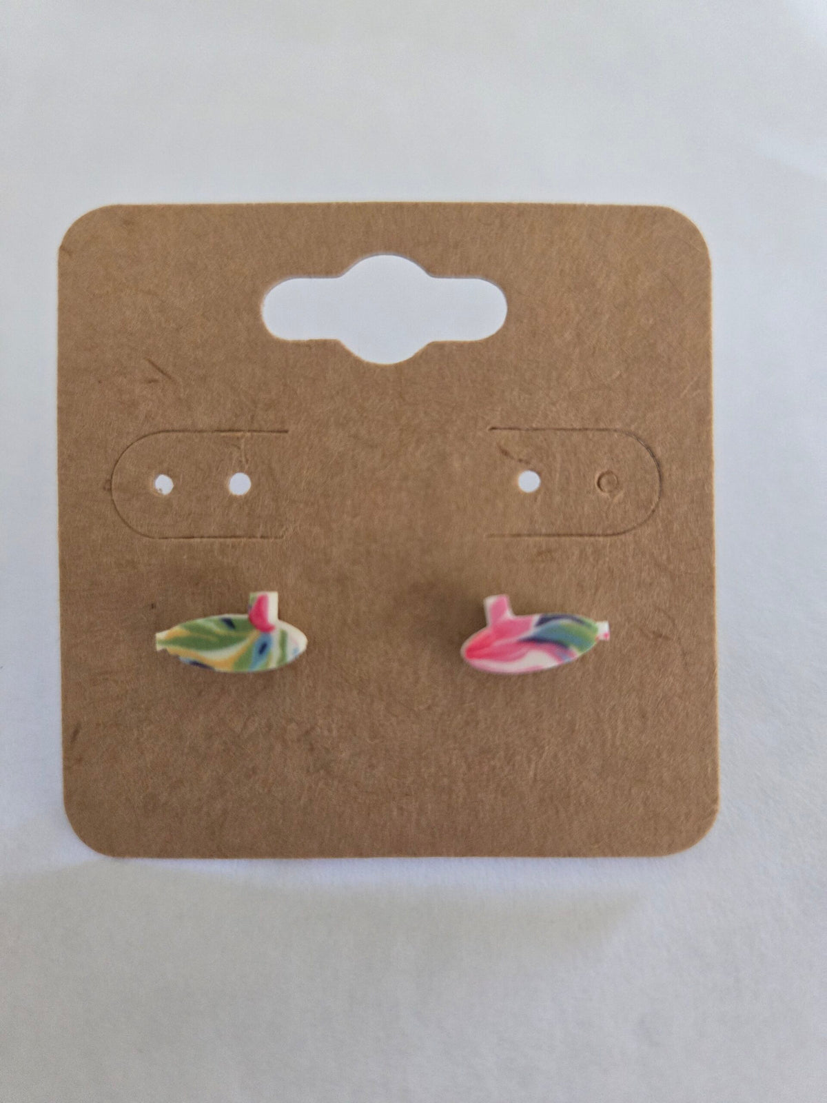 Dolphins Off The Bow Submarine Stud Earrings