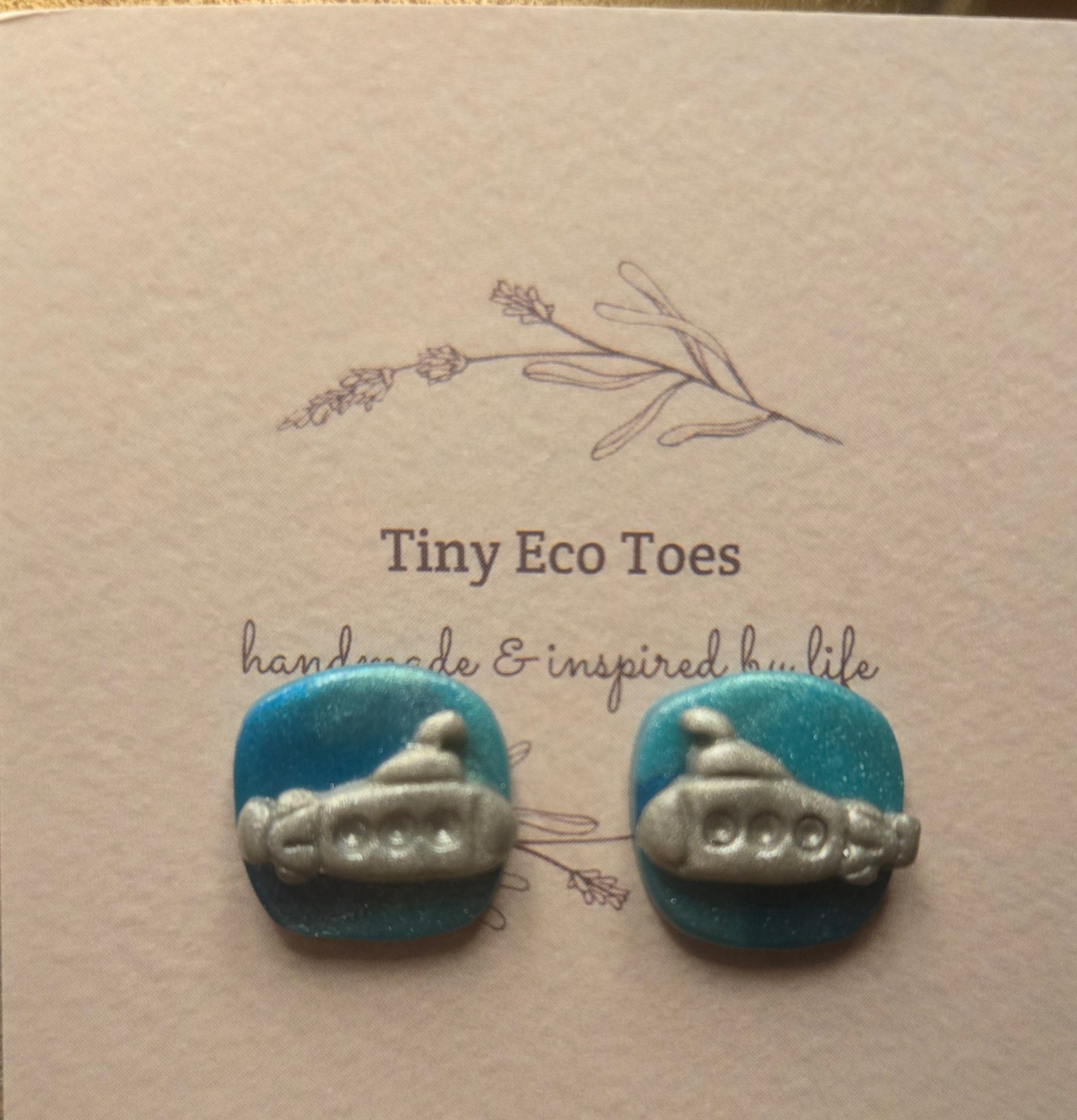 Tiny Eco Toes Handmade Shop - Stud Earrings