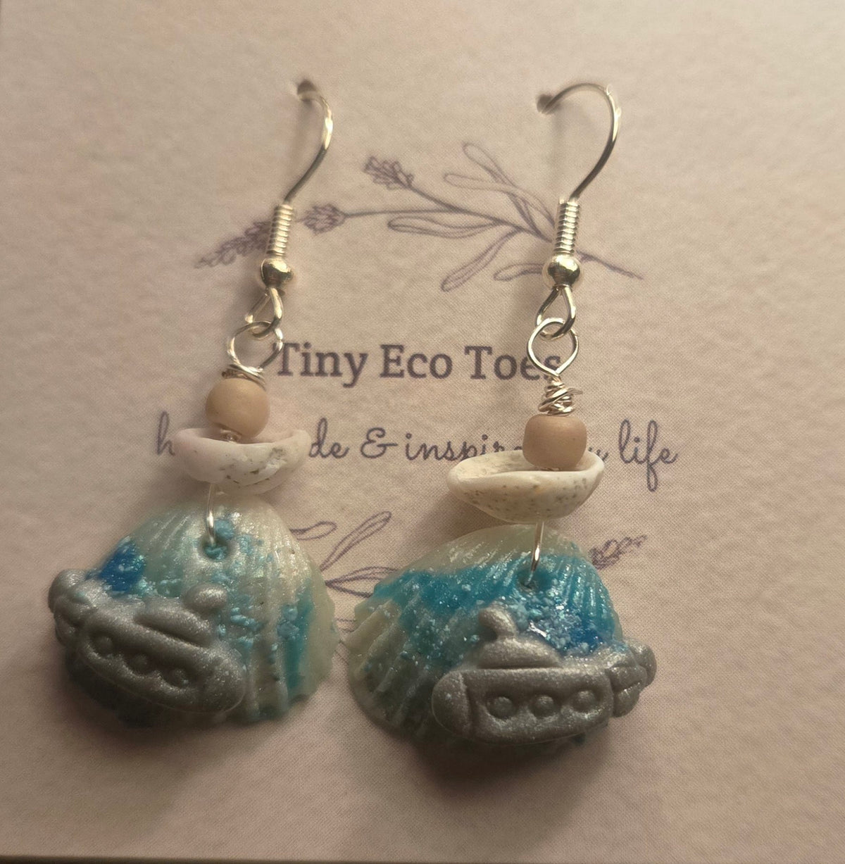 Tiny Eco Toes - Dangle Earrings