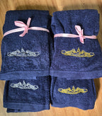 Salty Stitch Embroidered Hand Towel Set