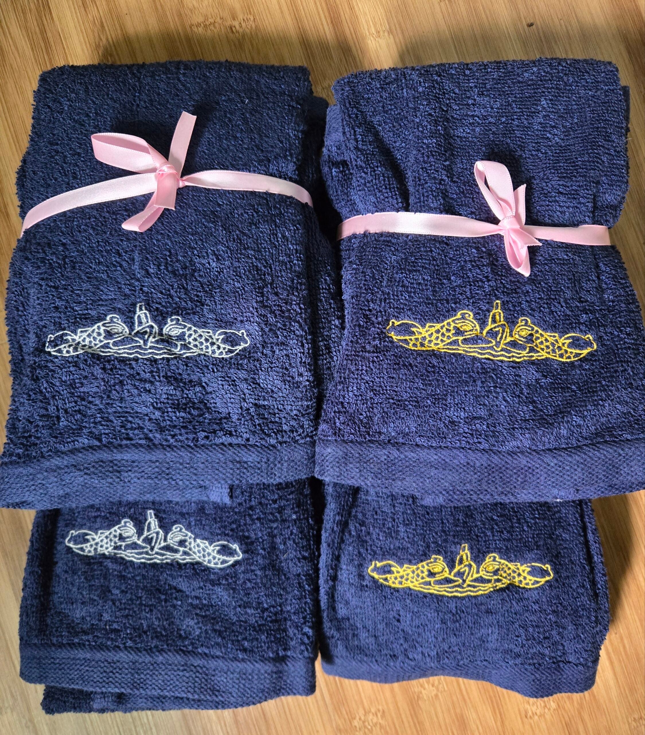 Salty Stitch Embroidered Hand Towel Set