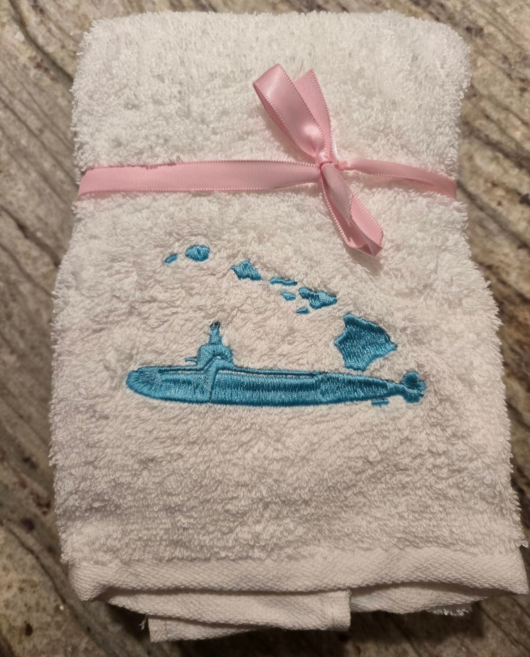 Salty Stitch Embroidered Hand Towel Set