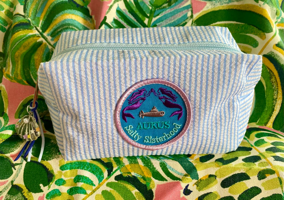 Tiny Eco Toes Handmade Shop - Submarine Wives Zipper Pouch